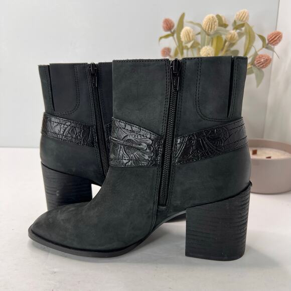 Vionic Carnelia Ankle Boots Square Toe Water Repellant Black Women 6.5 NWOB - Picture 5 of 10